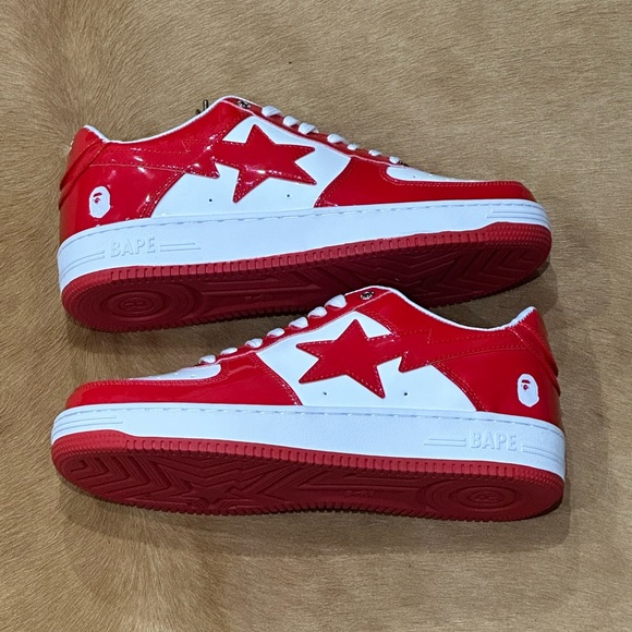 *BRAND NEW* Bape STA Size 12 Men White & Red - Picture 3 of 8